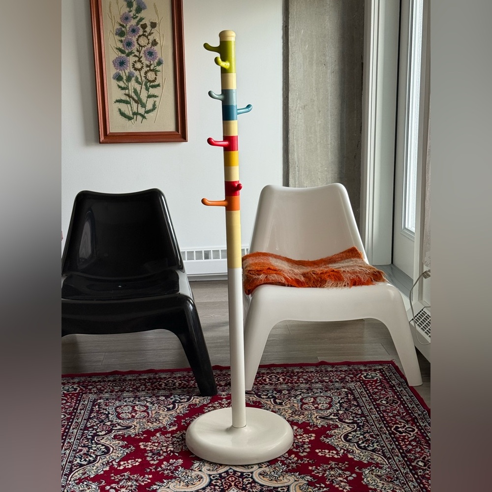 Vintage IKEA c1990s KROKIG Memphis Style Coat Rack by Annie Hulden Sanna Dahlman